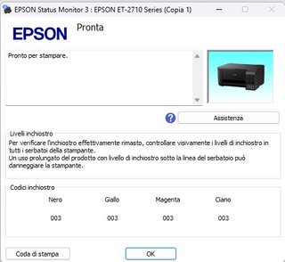 Stampante Epson Ecotank ET-2711 Rotta