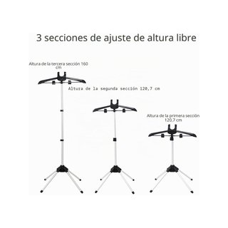 Soporte vapor ropa telescópico plegable