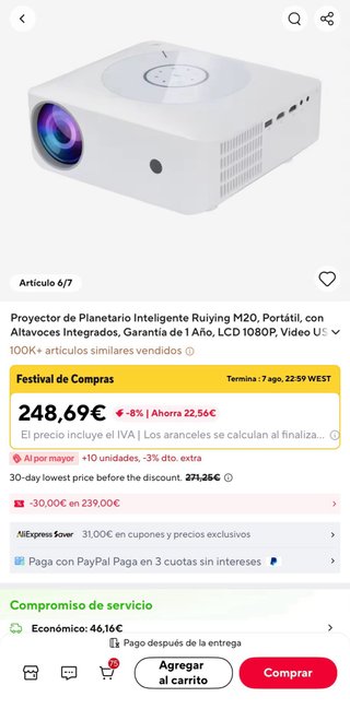 Proyector Full HD Wifi Táctil