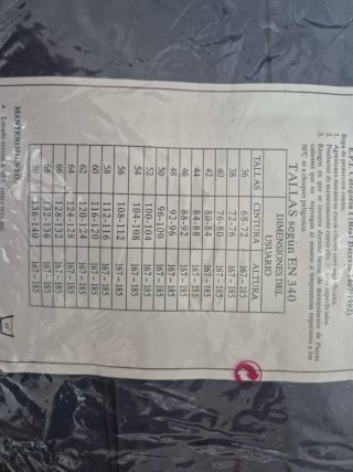 Pantalón de trabajo azul grisáceo talla 58