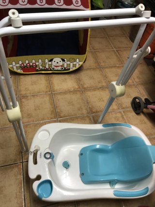Bañera bebé plegable con termómetro