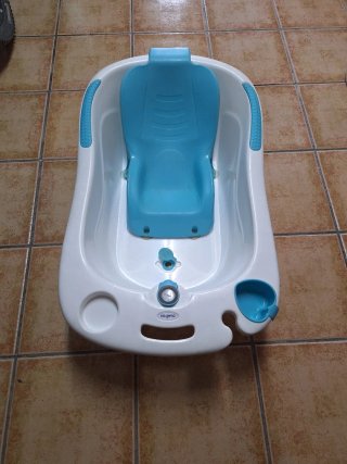 Bañera bebé plegable con termómetro
