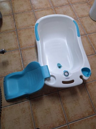 Bañera bebé plegable con termómetro