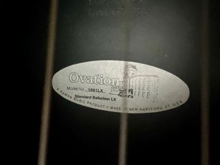 Ovation 1861LX Standard Balladeer LX USA