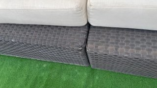 Conjunto modular jardín beige y marrón