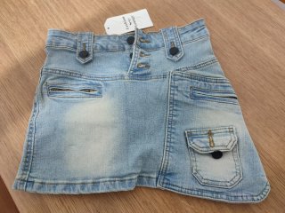 Gonna jeans denim blu