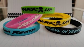 Pulseras de silicona Parkour de Línea Recta.