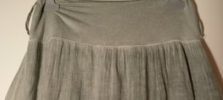 Falda larga boho verde