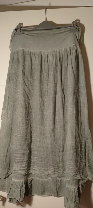 Falda larga boho verde