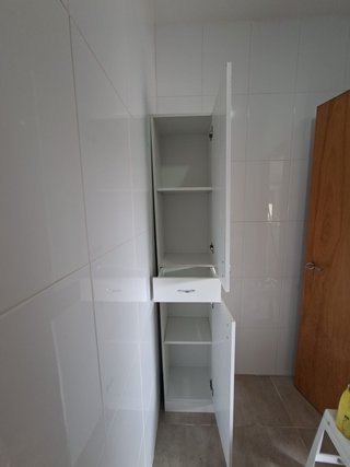 Mueble auxiliar blanco 1 cajón 2 puertas