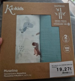 ¡SIN ESTRENAR! Pack 2 Muselinas Bebé Kiokids Bambú