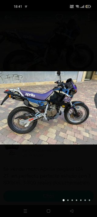 Moto Aprilia Pegaso 125cc Negra/Morada