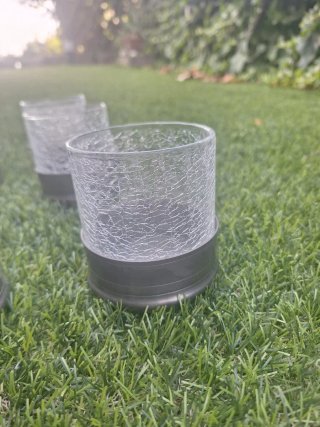 Vasos Loewe Cristal y Peltre Italiano