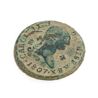 Moneda 4 maravedís 1807 Carlos IV