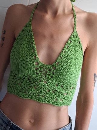 Top Crochet Verde
