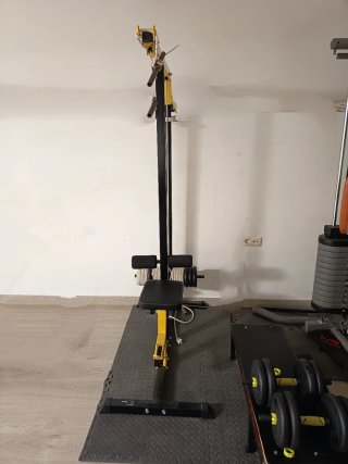 Máquina de gimnasio multifunción+ pesas+ guantes