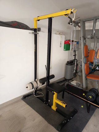 Máquina de gimnasio multifunción+ pesas+ guantes