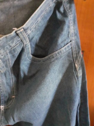 Jeans vita alta gamba larga