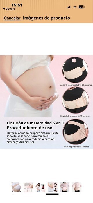 Faja embarazo beige talla única