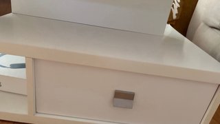 Mesa centro elevable cristal y madera