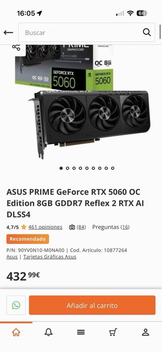 ASUS GeForce RTX 5060 8GB GDDR7 OC