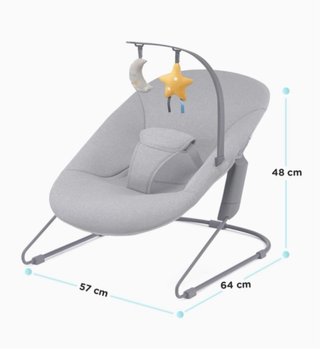 Mecedora Tumbona Bebe Kinderkraft Gris