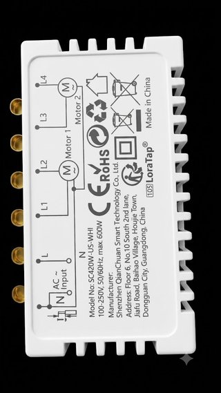 LoraTap Interruptor Cortina ZigBee Doble