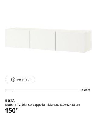 Mueble de salón blanco