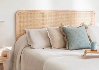Cabecero Cama Madera y Ratán 150cm marca SKLUM