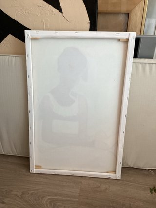 Pintura  mujer leyendo lienzo en canvas