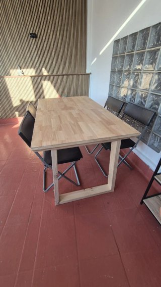 Mesa de madera nat. 140cm extensible (leer todo)