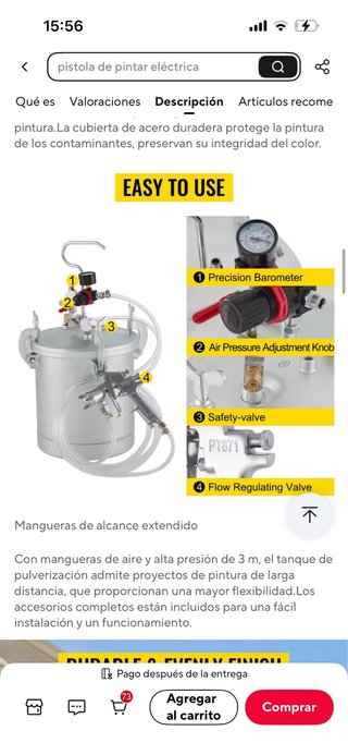 Tanque Rociador Pintura 10L