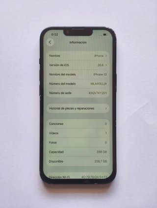 iPhone 13 Negro 256GB