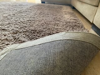 Alfombra Polyester Marrón/Gris Poco Uso