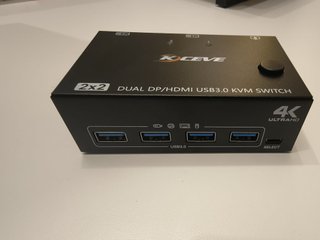 KCEVE 2x2 Dual DP/HDMI USB3.0 KVM Switch