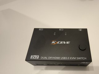 KCEVE 2x2 Dual DP/HDMI USB3.0 KVM Switch