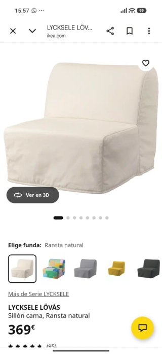 Sofá cama individual Ikea