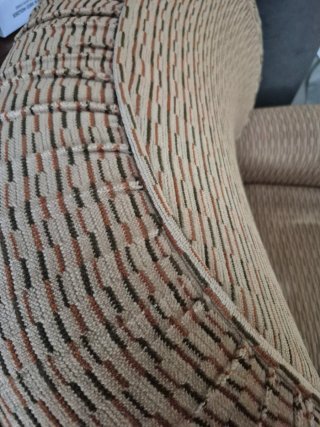Sillón vintage tela y madera