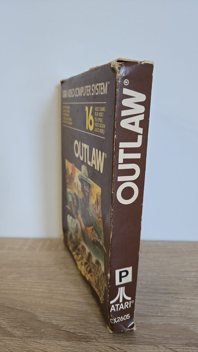 BUEN ESTADO!! Juego Atari Outlaw + caja + manual