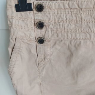 Falda Zara Basic Beige Estilo Safari