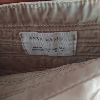 Falda Zara Basic Beige Estilo Safari