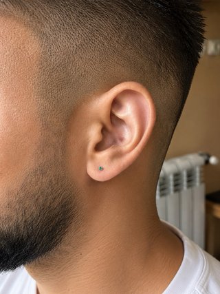 Pendientes Plata 925 Esmeralda 1.9mm