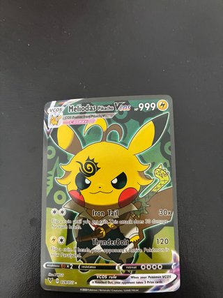 Carta Pokémon Meliodas Pikachu VCOS 999 HP