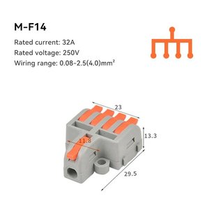 Conector Rápido de 32A 250V com 10 Unidades M2-2A