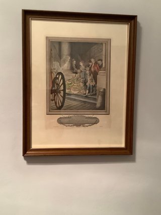Cuadro antiguo enmarcado con lámina