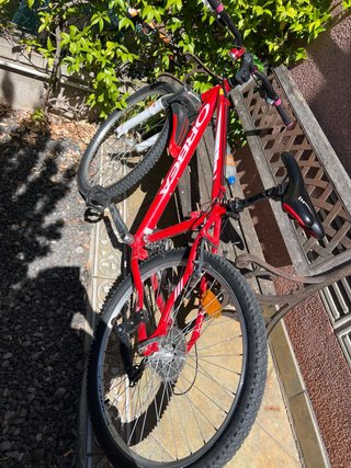 Patinete Eléctrico Plegable Negro y bicicleta