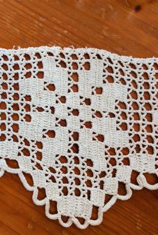 Mantovana filet uncinetto fatta a mano Shabby chic