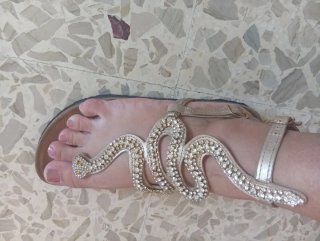 Sandali KEYS donna beige/oro Tg 40