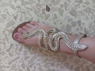 Sandali KEYS donna beige/oro Tg 40