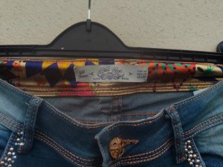 Pantalones vaqueros mujer con parches